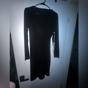 Black sweater wrap dress NEW WITH TAGS!
